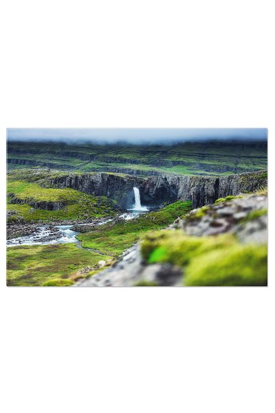 StoryGift Romania Tablou Canvas Peisaj In Islanda, Loc Faimos, Cascada, Natura, Stanci, Nordic 2688