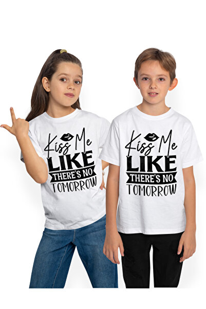 StoryGift Romania Tricou Copii Pentru O Iubita Apreciata Cu Mesajul "kiss Me ...