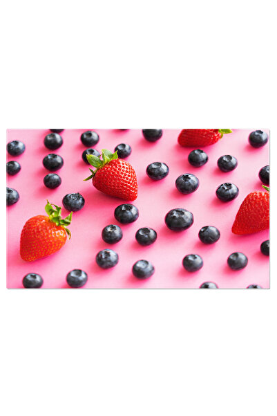 StoryGift Romania Tablou Canvas Vedere Detaliata A Capunilor Si Afinei Jucati, Oferind O Imagine Proaspata Si Gus