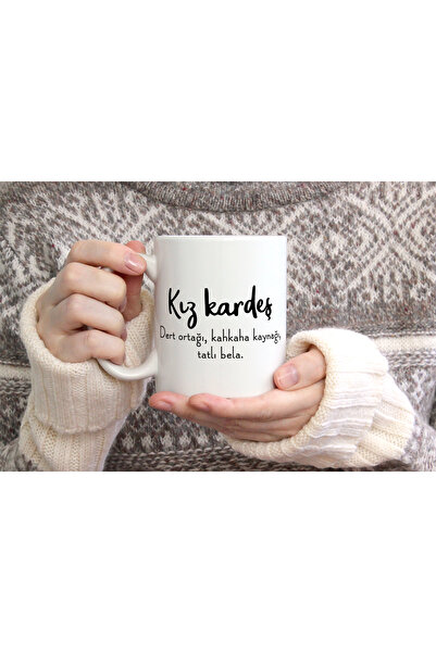 hediyenebak كوب شاي قهوة من السيراميك مطبوع عليه شريكة المشكلة