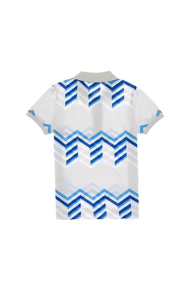U.S. Polo Assn. Tricou cu gât polo gri deschis pentru băiat 50299699-vr001