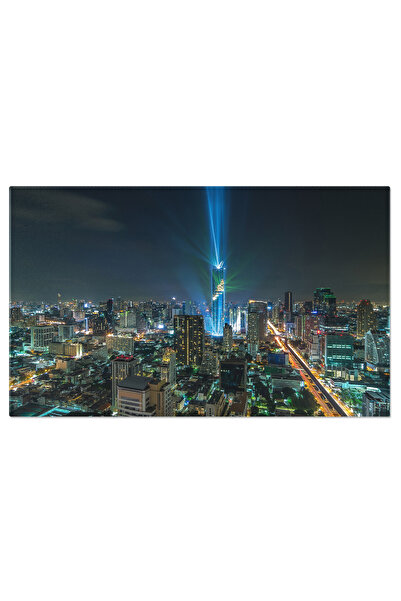 StoryGift Romania Tablou Canvas View De Noapte A Panoramei Urbane Bangkok Mah...