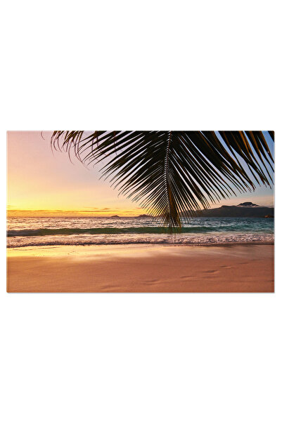 StoryGift Romania Tablou Canvas Apus De Soare Magic La Plaja Din Seychelles P...