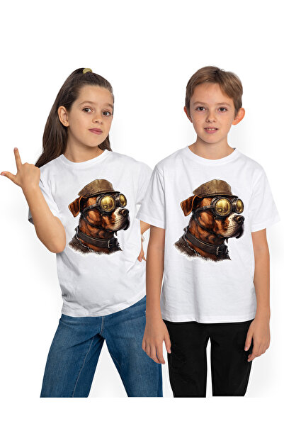 StoryGift Romania Tricou Copii cu un caine din armata, pilot, trupe speciale,...