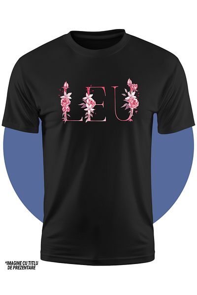 StoryGift Romania Tricou Copii Fete Cu Numele Leu, Floral, Colorat, Creativ, Frumos, Unicat 100% Bumbac, Uni