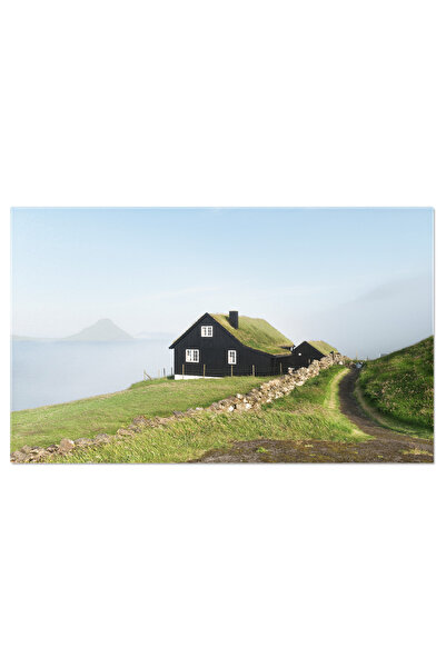 StoryGift Romania Tablou Canvas: Peisaj Din Insulele Faroe - Cladiri, Roof