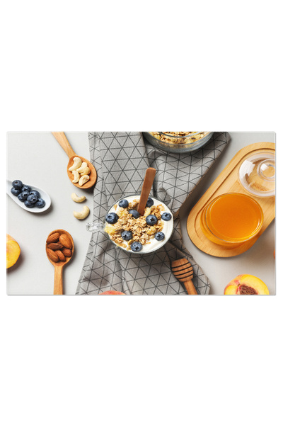 StoryGift Romania Tablou Canvas - Energie Si Nutritie Cu Muesli: Granola Bio Cu Migdale, Cereale Si Fructe De Pad