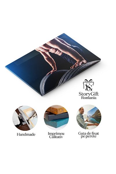 StoryGift Romania Canvas Print: Strength and the Garden Next Door - A Man Trained in the Gym
