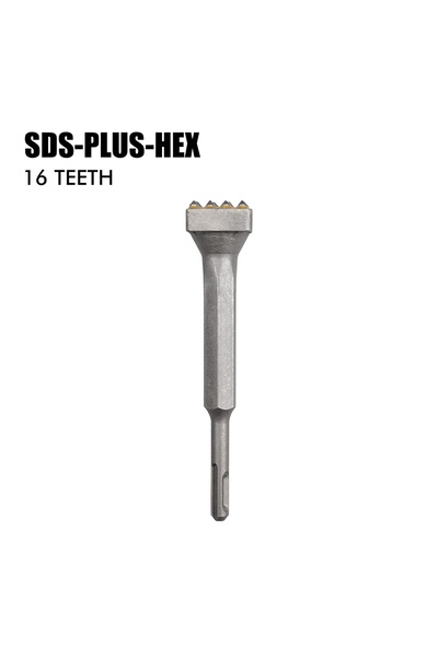 SHENSEN مثقاب إزميل سداسي من سبيكة SDS Plus، رأس قاطع متعدد الوظائف لتخشين السطح بالقرع