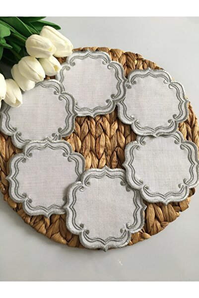 Etuval Linen 6 Adet Sunumluk Peçete,Kokteyl Peçete,Kahve Yanı Sunumluk,Bardak...