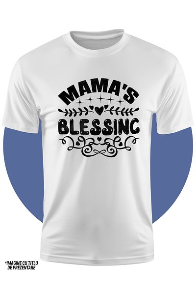 StoryGift Romania Tricou Copii Pentru Copii Foarte Iubiti De Mame Cu Textul In Engleza "mama's Blessing" 100