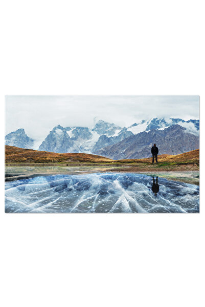 StoryGift Romania Tablou Canvas: Peisaj De Toamna In Georgia Cu Glaciar Si Rasarit De Soare