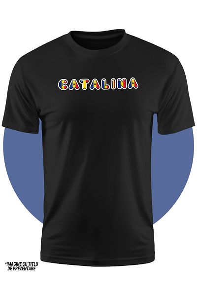 StoryGift Romania Tricou Copii Fete Cu Numele Catalina, Romania, Suporter, Steagul Romaniei, Patriot 100% Bu