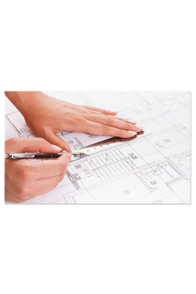 StoryGift Romania Tablou Canvas: Planuri De Constructie, Birou De Inginerie, ...