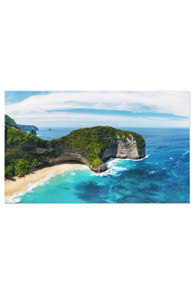 StoryGift Romania Tablou Canvas Vedere Aeriana La Marea Cu Apa Albastra Si St...