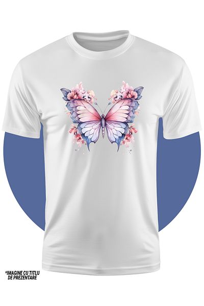 StoryGift Romania Tricou Copii Cu Un Fluture, Ilustratie, Floricele, Natura, Libertate, Zbor, Evolutie, Spec