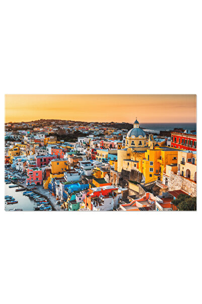 StoryGift Romania Tablou Canvas - Apus De Soare Peste Oras, Mare