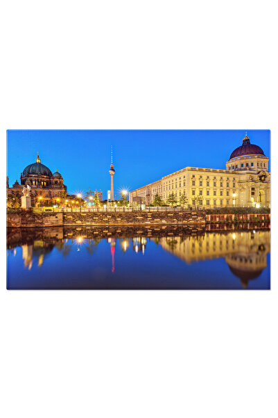 StoryGift Romania Tablou Canvas Catedrala Berlinului Cu Turnul De Televiziune Si Panorama Orasului, Arhitectura,