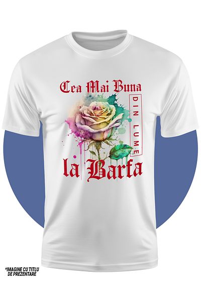 StoryGift Romania Tricou Copii Fete Cu Textul Cea Mai Buna La Barfa, Din Lume, Floare, Trandafir Colorat, Wa