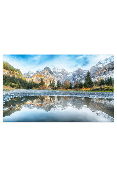 StoryGift Romania Tablou Canvas Vedere Incredibila In Valea Oeschinen Si Lacu...