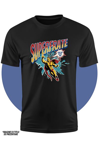 StoryGift Romania Tricou Copii Baieti Super Frate - Super Erou, Sunt Aici Pentru Tine 100% Bumbac, Unisex, N