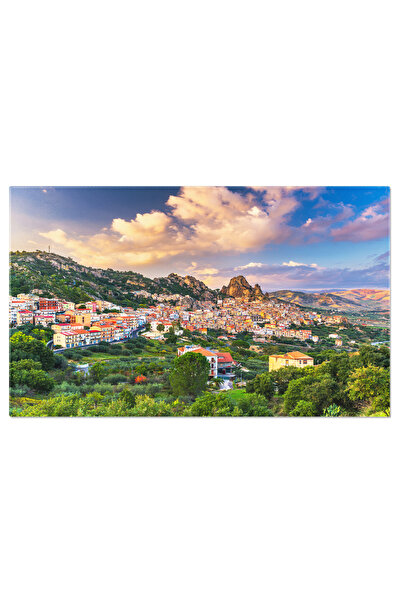 StoryGift Romania Tablou Canvas: Glimpse De Seara - Arhitectura, Oras, Castel...