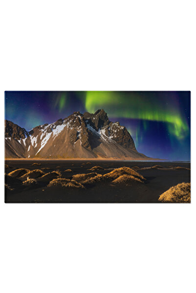 StoryGift Romania Tablou Canvas Cu Peisaj Cosmic - Luna, Stele Si Aurora Bore...