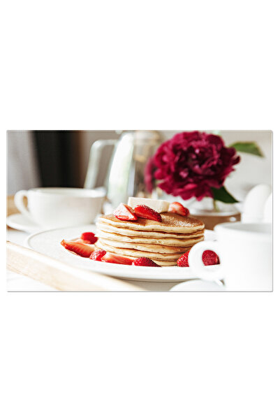 StoryGift Romania Tablou Canvas Mic Dejun In Pat Cu Lenjerie Alba Prajituri, ...