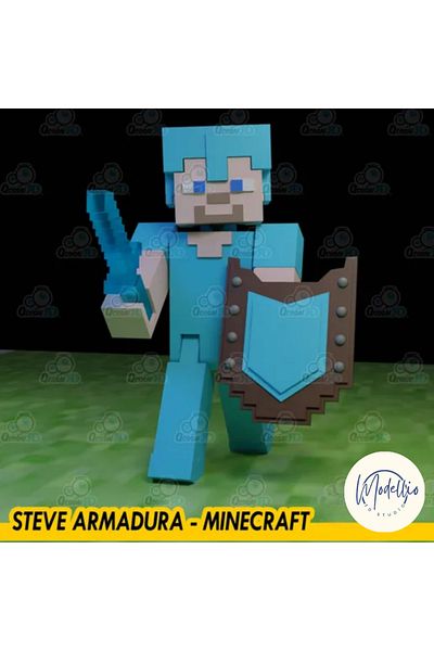 Modellio3D Minevraf Diamond Armored Steve