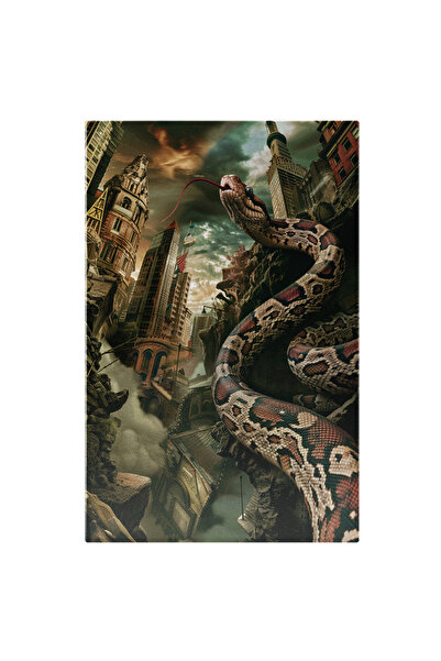 StoryGift Romania Tablou Canvas Peisaj Cu Elemente Abstracte, Șarpe Ce Captur...