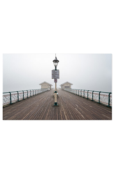 StoryGift Romania Tablou Canvas Ceai La Penarth Pier Wales, Ponton, Penarth, Cardiff, Arhitectura Victoriana. 201