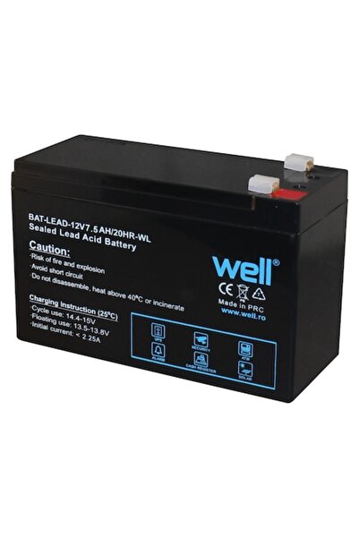Well Μπαταρία μολύβδου-οξέος 12V 7,5 Ah, AGM,