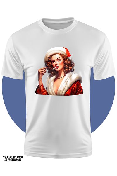 StoryGift Romania Tricou Copii Cu O Craciunita Draguta Care Fumeaza, Ilustratie, Par Carliontat, Serioasa 1