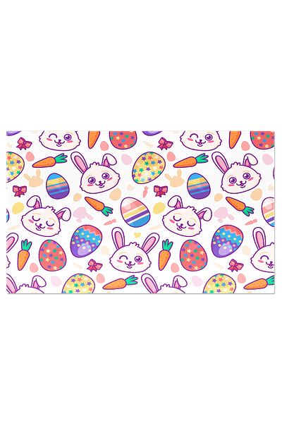 StoryGift Romania Tablou Canvas: Model De Paste Cu Iepurasi, Oua Si Morcovi, Sarbatoare De Primavara In Familie