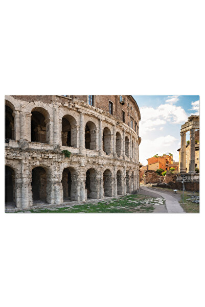 StoryGift Romania Tablou Canvas - Frumusetea Romei: Ruina, Coloana, Arhitectu...