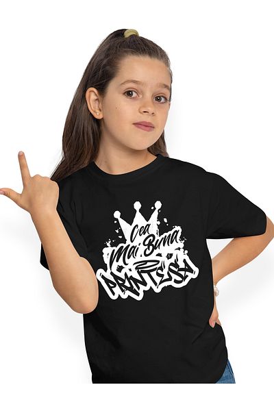 StoryGift Romania Tricou Copii Fete Pentru Cea Mai Buna Printesa, Apreciere, Cadou, Rasplata, Multumire 100%