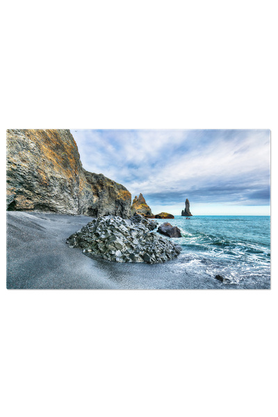 StoryGift Romania Tablou Canvas Peisaj Sclipitor La Formatiunile Stancoase Troll Toes Apa, Cer, Plaja, Vara, Cala