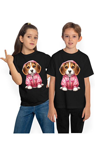StoryGift Romania Tricou Copii Cu Un Catelus Serios Care Are Un Hanorac Cu In...