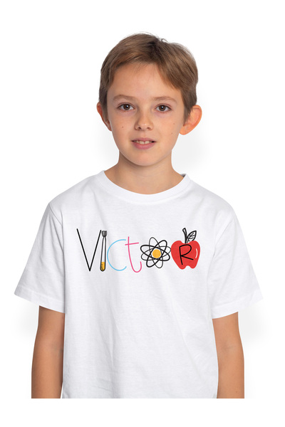 StoryGift Romania Tricou Copii Cu Numele Victor, Si Mesaj Amuzant, Curios, So...