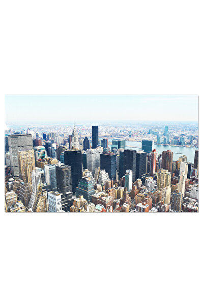 StoryGift Romania Tablou Canvas Vedere A Siluetei Orasului Manhattan De Pe Cladirea Empire State Iconica Linie A