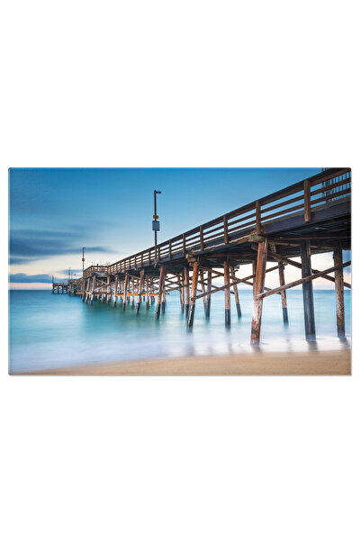 StoryGift Romania Tablou Canvas Plaja La Pacific In California - Apus Si Vacanta De Vara In Sua