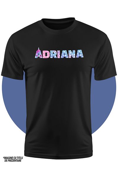 StoryGift Romania Tricou Copii Fete Cu Numele Adriana, Unicorn, Printesa, Fairytale, Dragut 100% Bumbac, Uni