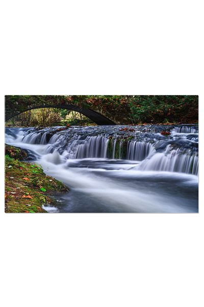 StoryGift Romania Tablou Canvas: Peisaj Cu Pod Si Apa Linistita - Natura Si Texturi In Vancouver Island