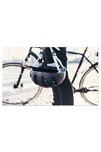 StoryGift Romania Tablou Canvas - Barbat Modern, Mersul Cu Bicicleta Prin Oras, Stil Urban Si Eco: Businessman, H