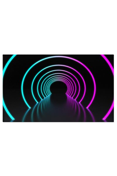 StoryGift Romania Tablou Canvas - Lumini Neon In Intuneric: Design Abstract, Atmosfera De Club Si Stil Grunge