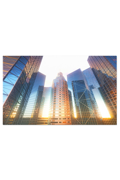 StoryGift Romania Tablou Canvas Fotografie Urbana Cu Reflexie Solara La Apus ...