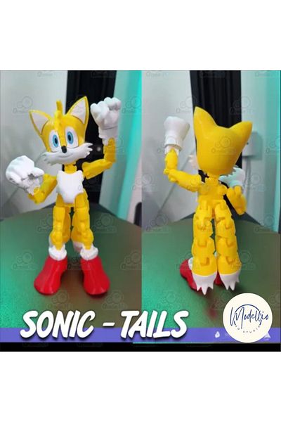 Modellio3D Tails- Yellow Sonic