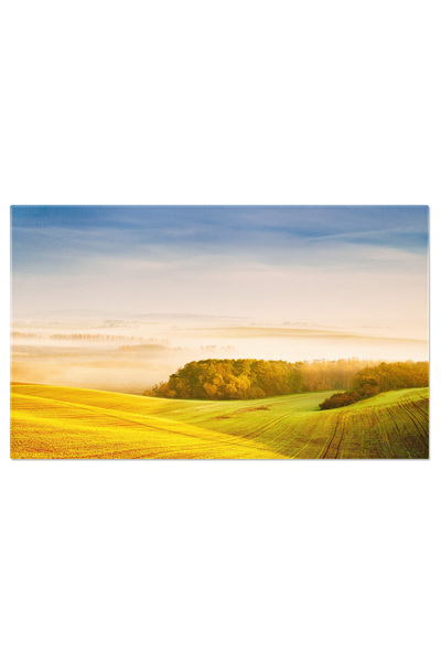 StoryGift Romania Tablou Canvas: Rasarit In Peisajul Rural - Rasarit, Peisaj,...