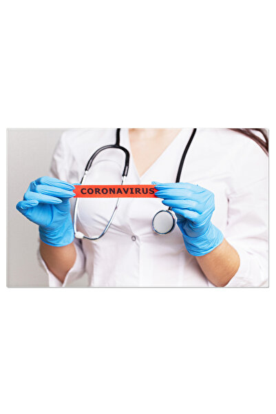 StoryGift Romania Tablou Canvas Medic Tinand O Carte Cu Textul Coronavirus , Infectie, Medical, Virus, Pande