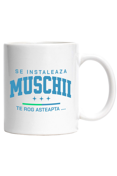 StoryGift Romania Cana Se Instaleaza Muschii - Te rog Asteapta, 330ml, Cerami...